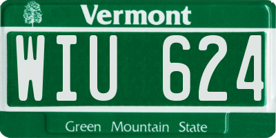 VT license plate WIU624