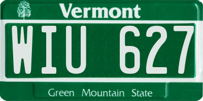 VT license plate WIU627