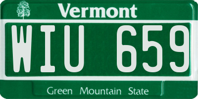 VT license plate WIU659