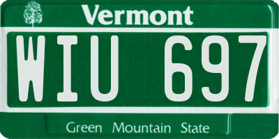 VT license plate WIU697