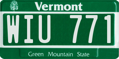 VT license plate WIU771