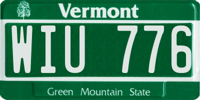 VT license plate WIU776
