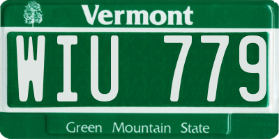 VT license plate WIU779