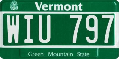 VT license plate WIU797