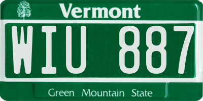 VT license plate WIU887