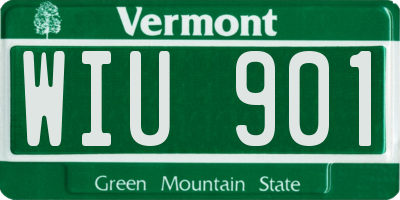 VT license plate WIU901