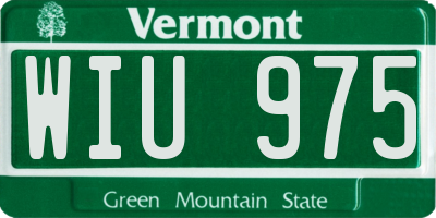 VT license plate WIU975