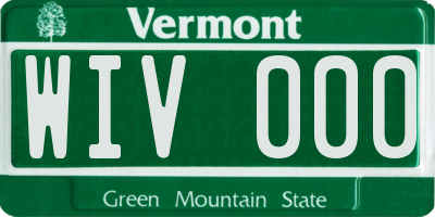 VT license plate WIV000