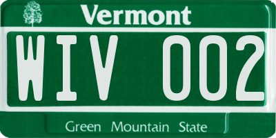 VT license plate WIV002