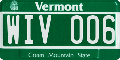 VT license plate WIV006