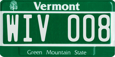 VT license plate WIV008