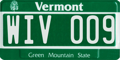 VT license plate WIV009