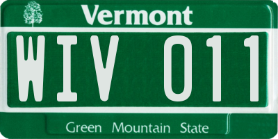 VT license plate WIV011
