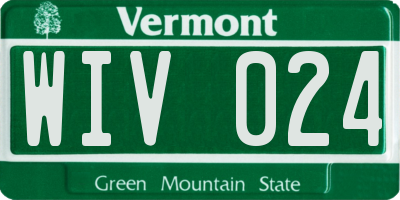 VT license plate WIV024