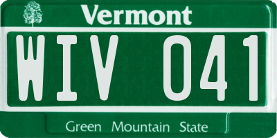 VT license plate WIV041
