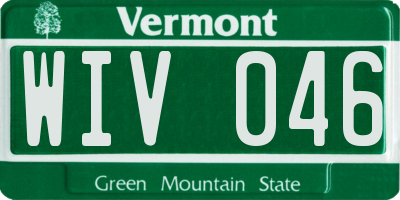 VT license plate WIV046