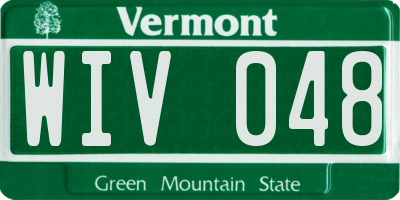 VT license plate WIV048