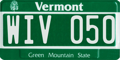 VT license plate WIV050