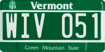 VT license plate WIV051