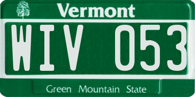 VT license plate WIV053