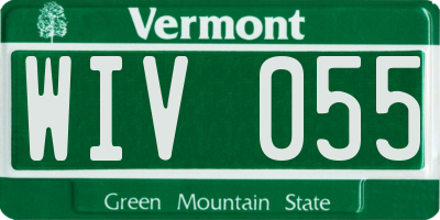 VT license plate WIV055