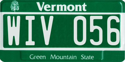 VT license plate WIV056