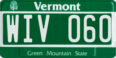 VT license plate WIV060