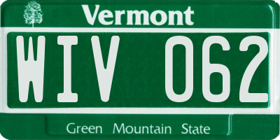 VT license plate WIV062