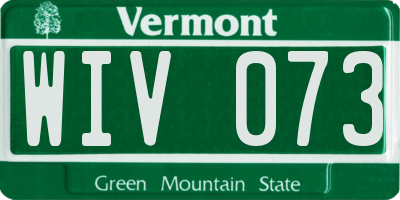 VT license plate WIV073