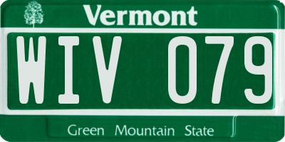 VT license plate WIV079