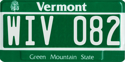 VT license plate WIV082