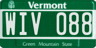 VT license plate WIV088