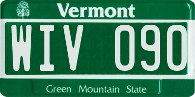 VT license plate WIV090