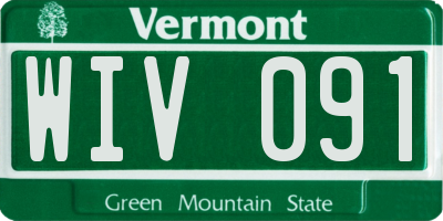 VT license plate WIV091