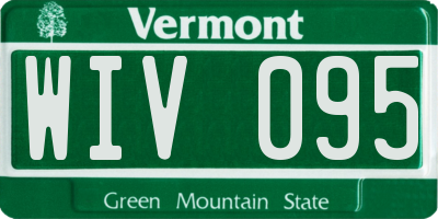 VT license plate WIV095