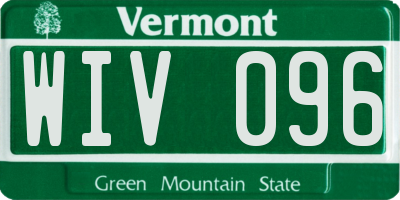 VT license plate WIV096