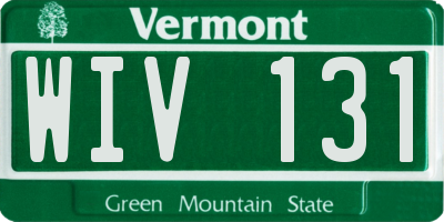 VT license plate WIV131