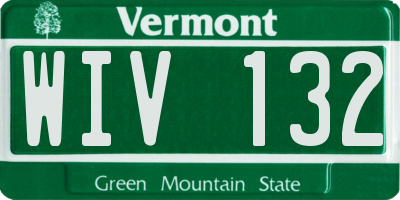 VT license plate WIV132