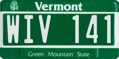 VT license plate WIV141