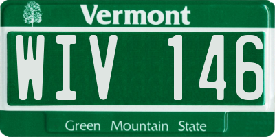 VT license plate WIV146