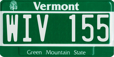 VT license plate WIV155