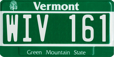 VT license plate WIV161