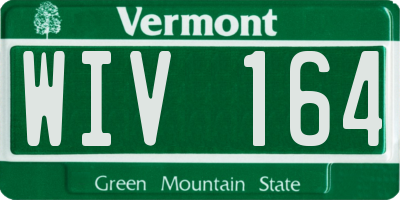 VT license plate WIV164