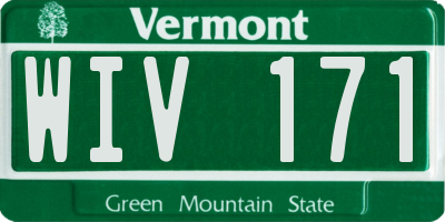 VT license plate WIV171