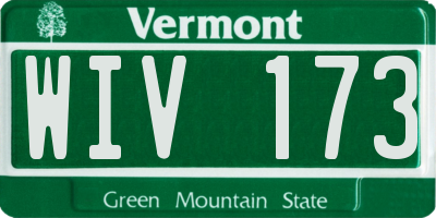 VT license plate WIV173