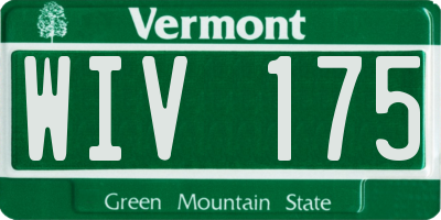 VT license plate WIV175