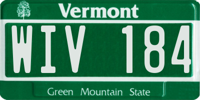 VT license plate WIV184