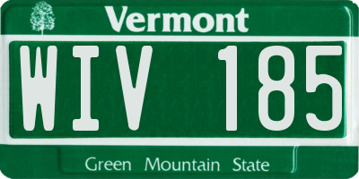 VT license plate WIV185