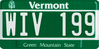 VT license plate WIV199