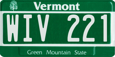 VT license plate WIV221